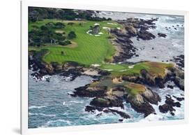 Golf Course on an Island, Pebble Beach Golf Links, Pebble Beach, Monterey County, California, USA-null-Framed Photographic Print