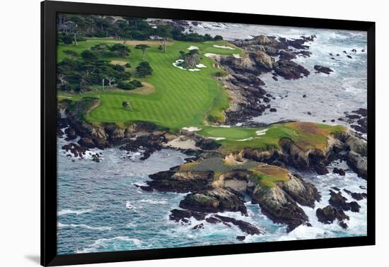 Golf Course on an Island, Pebble Beach Golf Links, Pebble Beach, Monterey County, California, USA-null-Framed Photographic Print