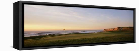 Golf Course on the Coast, Half Moon Bay, California, USA-null-Framed Stretched Canvas