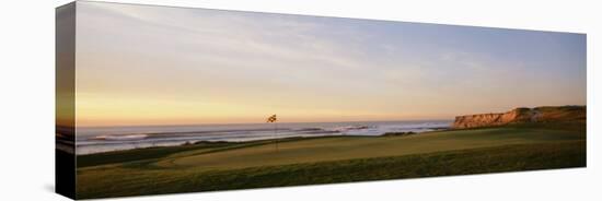 Golf Course on the Coast, Half Moon Bay, California, USA-null-Stretched Canvas