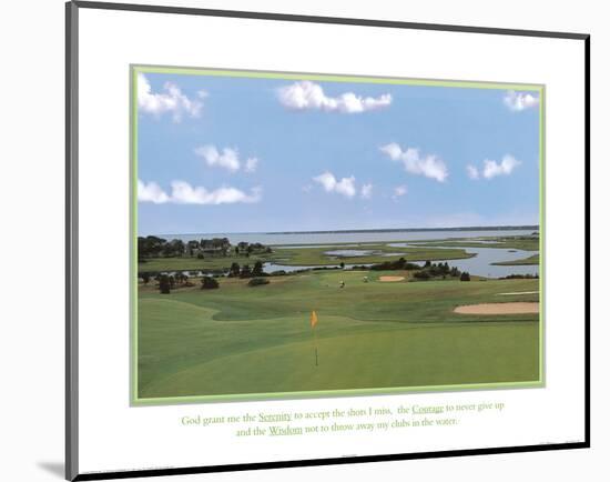 Golf Course Serenity Courage and Wisdom Motivational-null-Mounted Mini Poster