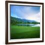 Golf Course with Mountain Range in the Background, Teton Pines Golf Course, Jackson, Wyoming, USA-null-Framed Photographic Print