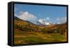 Golf course with view of Mt. Daly in autumn.-Mallorie Ostrowitz-Framed Stretched Canvas