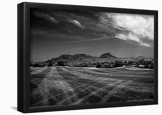 Golf CourseScottsdale Arizona b/w-null-Framed Poster