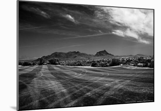 Golf CourseScottsdale Arizona b/w-null-Mounted Poster