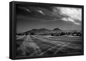 Golf CourseScottsdale Arizona b/w-null-Framed Poster