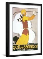 Golf De Sarlabot, Woman Golfer-null-Framed Art Print