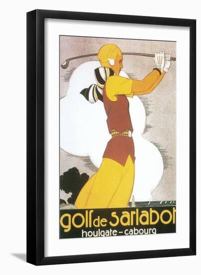 Golf De Sarlabot, Woman Golfer-null-Framed Art Print