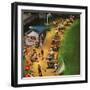 "Golf Driving Range", July 26, 1952-John Falter-Framed Premium Giclee Print