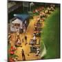 "Golf Driving Range", July 26, 1952-John Falter-Mounted Premium Giclee Print