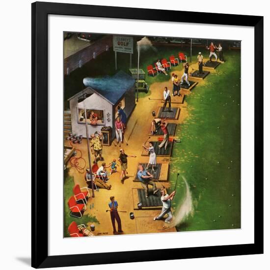 "Golf Driving Range", July 26, 1952-John Falter-Framed Giclee Print