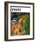 "Golf Driving Range" Saturday Evening Post Cover, July 26, 1952-John Falter-Framed Giclee Print