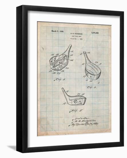 Golf Fairway Club Head Patent-Cole Borders-Framed Art Print