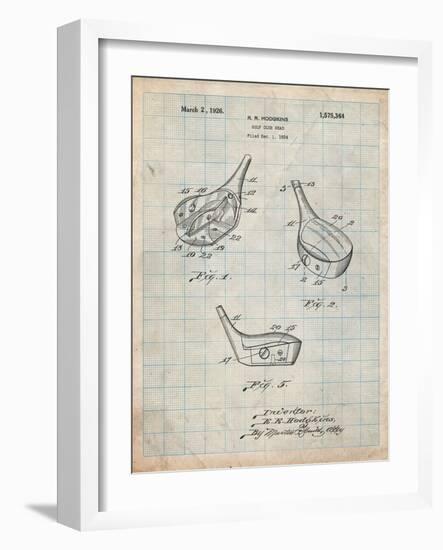 Golf Fairway Club Head Patent-Cole Borders-Framed Art Print