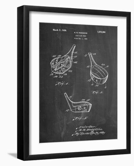 Golf Fairway Club Head Patent-Cole Borders-Framed Art Print