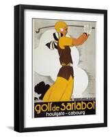 Golf, Female, 1930-Ren? Vincent-Framed Giclee Print