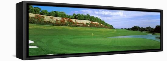 Golf Flag in a Golf Course, Valderrama Golf Club, San Roque, Spain-null-Framed Stretched Canvas