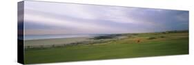 Golf Flag on a Golf Course, Royal Porthcawl Golf Club, Porthcawl, Wales-null-Stretched Canvas