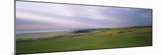 Golf Flag on a Golf Course, Royal Porthcawl Golf Club, Porthcawl, Wales-null-Mounted Photographic Print