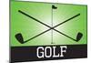 Golf Green Sports Poster Print-null-Mounted Poster