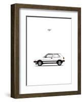 Golf GTI Mk2 White-Mark Rogan-Framed Art Print