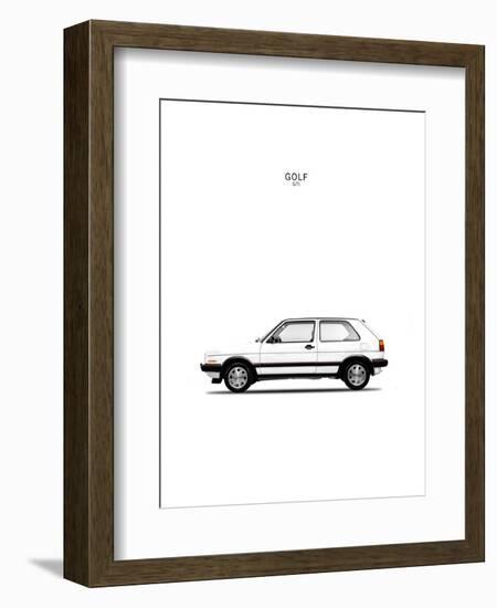 Golf GTI Mk2 White-Mark Rogan-Framed Art Print