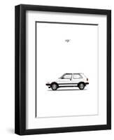 Golf GTI Mk2 White-Mark Rogan-Framed Art Print