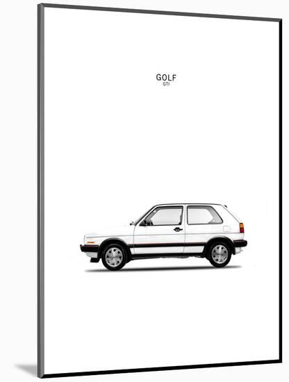 Golf GTI Mk2 White-Mark Rogan-Mounted Art Print