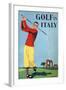 Golf in Italy, Book Cover Illustration by Max Minon-null-Framed Giclee Print