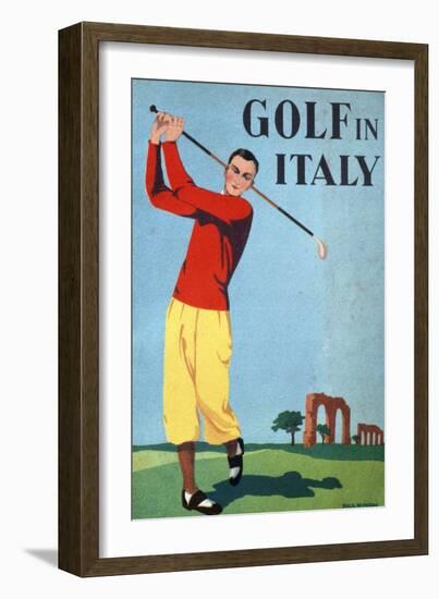 Golf in Italy, Book Cover Illustration by Max Minon-null-Framed Giclee Print