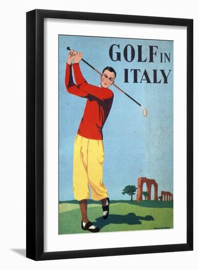 Golf in Italy, Book Cover Illustration by Max Minon-null-Framed Giclee Print