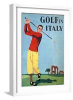 Golf in Italy, Book Cover Illustration by Max Minon-null-Framed Giclee Print