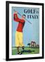 Golf in Italy, Book Cover Illustration by Max Minon-null-Framed Giclee Print