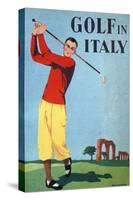 Golf in Italy, Book Cover Illustration by Max Minon-null-Stretched Canvas