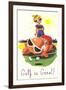 Golf is Great, Cartoon-null-Framed Art Print