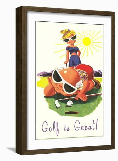 Golf is Great, Cartoon-null-Framed Art Print