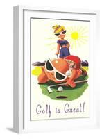 Golf is Great, Cartoon-null-Framed Art Print