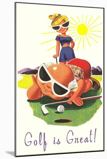 Golf is Great, Cartoon-null-Mounted Art Print