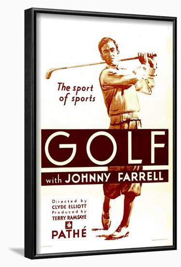 Golf, Johnny Farrell, 1930-null-Framed Art Print