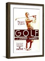 Golf, Johnny Farrell, 1930-null-Framed Art Print