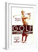 Golf, Johnny Farrell, 1930-null-Framed Art Print