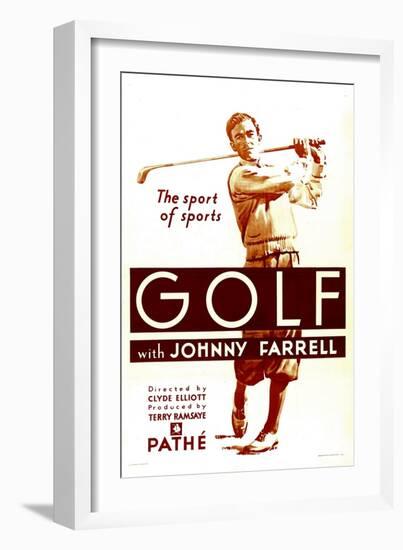 Golf, Johnny Farrell, 1930-null-Framed Art Print