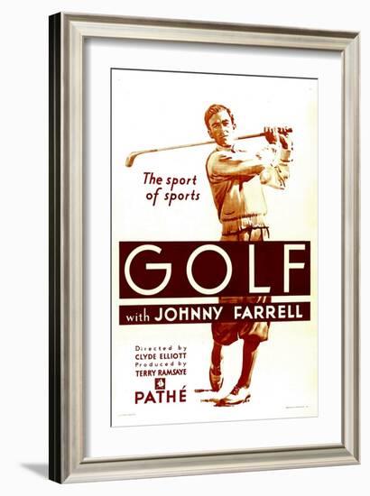 Golf, Johnny Farrell, 1930-null-Framed Art Print