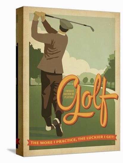 Golf Lucky-Anderson Design Group-Stretched Canvas