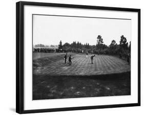 Golf Match Between Vardon and Braid, Ca. 1910-null-Framed Photographic Print