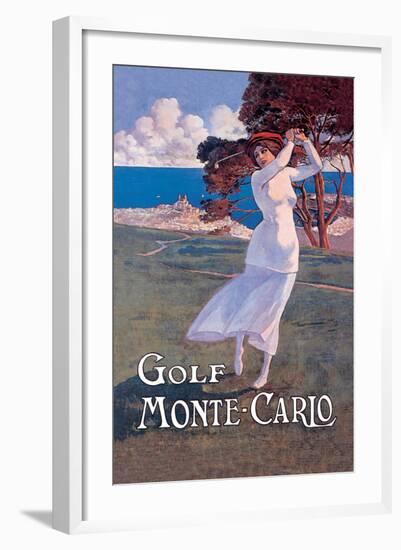 Golf Monte Carlo-null-Framed Art Print