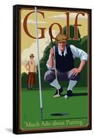 Golf - Much Ado about Putting-Lantern Press-Framed Stretched Canvas