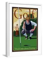 Golf - Much Ado about Putting-Lantern Press-Framed Art Print