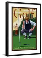 Golf - Much Ado about Putting-Lantern Press-Framed Art Print