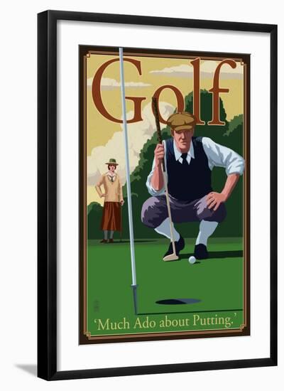 Golf - Much Ado about Putting-Lantern Press-Framed Art Print